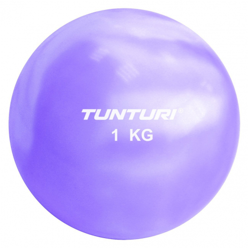 Jóga míč tónovaný 1,5 kg TUNTURI Toning ball fialový