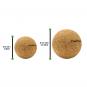 Masážní míčky - korkové TUNTURI Cork Massage Ball - 2 kusy rozměry